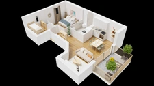Appartement à vendre 3 pièces avec terrasse vue Lac et Montagnes sur SAVINES LE LAC (05) , Dans une résidence en construction style villa  plein Sud ,livrable été 2026