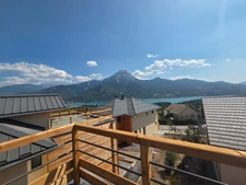 Appartement à vendre 2/3 pièces avec 2 TERRASSES Dont une de 35 M2 vue Panoramique  Lac et Montagnes sur SAVINES LE LAC (05) , Dans une résidence neuve style villa  plein Sud ,livrable été 2026