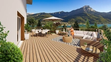 Appartement 5 pièces dont un coin nuit sur SAVINES LE LAC (05) avec jardin ou terrasses vue Lac et Montagnes,Dans une résidence style villa  plein Sud ,en cours de construction, livrable été 2026