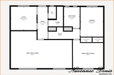 Maison de plain-pied surélevé – 2 chambres – Sous-sol complet – Jardin 600 m² – Louviers centre