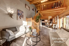 MEGEVE - CHALET 6 P - 163 m² - VUE PANORAMIQUE MONT-BLANC ET MONTAGNES - 2 GARAGES - ATELIER - TERRAIN 1000 m²
