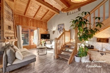 MEGEVE - CHALET 6 P - 163 m² - VUE PANORAMIQUE MONT-BLANC ET MONTAGNES - 2 GARAGES - ATELIER - TERRAIN 1000 m²