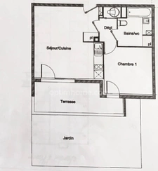 Appartement - 2 pièces 45 m2 - Terrasse - Jardin privatif - Garage - Quartier Les Bouisses
