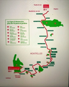 Garage - Collines d'Estanove - Ligne 5 Tramway - Ligne 17 Bus