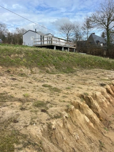 Terrain à vendre viabilisé de plus de 2100 M2 vue dégagé au calme avec un mobil home Bonneville la louvet