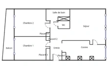 CHAMALIERES : APPARTEMENT T3 TRAVERSANT AVEC BALCON, GARAGE ET CAVE