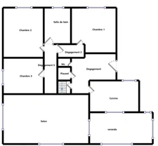 CHAMALIERES : Maison 3 chambres + T1 indépendant – jardin – garage