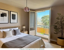 CHAMALIERES : APPARTEMENT T3 TRAVERSANT AVEC BALCON, GARAGE ET CAVE