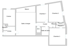 CHENÔVE – Appartement T4 lumineux avec balcon et cave