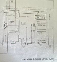 Maison à restaurer de 51m² avec possibilité de 46m² supplémentaire + dépendances sur 3674m² de terrain 37500€