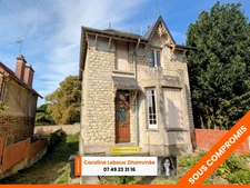 Maison de caractère à Mamers – 70 m² 2ch jardin et garage