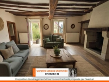 Longère en village avec 3 chambres jardin