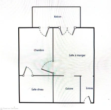 APPARTEMENT de type 2, 30m2 environ,  d'exposition PLEIN SUD avec BALCON , ASCENSEUR et PARKING – 