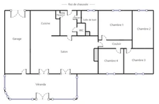 Plain-pied individuel au calme – 4 chambres, grand jardin de 900m²