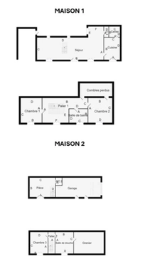 Longère de charme sur 149 m² habitables – Double habitation – Jardin central – Garage et Carport