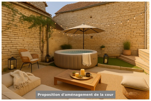 Dpt Yonne (89), à vendre  SAINT VINNEMER maison de village P4 de 88 m² avec un exterrieur 
