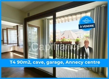 Appartement T4 de 90 m², 2ᵉ étage avec balcon, cave, garage en sus, Annecy centre (74)