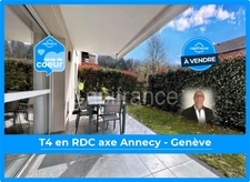 Appartement T4 87m² récent, 1 parking privatif, garage + sd parking possibles, axe Annecy – Genève (74)