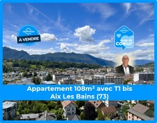 Rare appartement de 108 m² au dernier étage avec T1 bis indépendant – Centre-ville d’Aix-les-Bains (73)