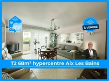 Appartement T2 de 69 m², dernier étage avec balcons, cave, garage locatif possible – Hypercentre Aix-les-Bains (73)