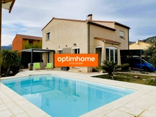 Maison 4 faces 3 chambres piscine garage Prades(66)