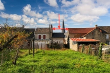 Maison 60 m² - 4 pièces - 2 Chambres - Grange 35 m² sur parcelle Non attenante de 353 m² -  SAINT HILAIRE LA TREILLE (87)