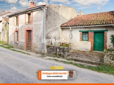 Ensemble 2 maisons mitoyennes à réhabiliter + Grange + Terrain 417 m²- Dompierre les Eglises 87190