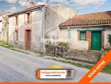 Ensemble 2 maisons mitoyennes à réhabiliter + Grange + Terrain 417 m²- Dompierre les Eglises 87190