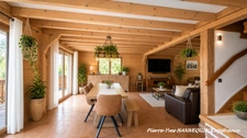 Chalet avec vue panoramique, piscine chauffée et T2 indépendant