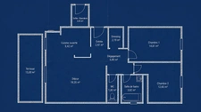 Dpt Pyrénées Atlantiques (64), à vendre PAU appartement T3 de 72,53 m²  Terrasse