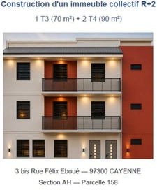 Immeuble neuf de 2 étages à vendre CAYENNE (973)