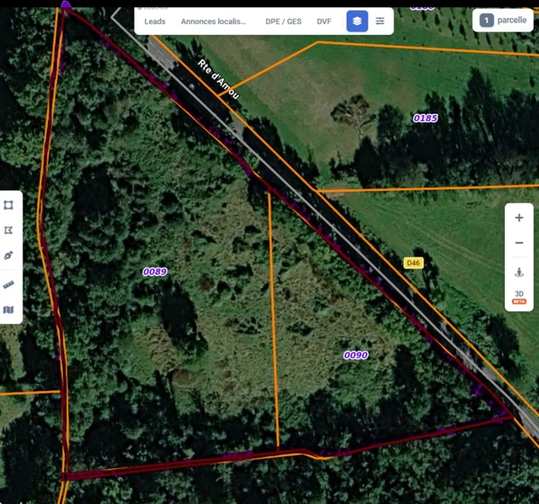 ORTHEZ – Terrains naturels et agricoles de 15 070 m² NON CONSTRUCTIBLES