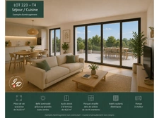 ENTRELACS (ALBENS) – APPARTEMENT T4 NEUF AVEC TERRASSE DE 46,60 M², GARAGE ET PARKING