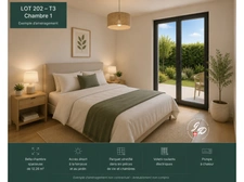 ENTRELACS (ALBENS) – T3 NEUF AVEC JARDIN PRIVATIF DE 96 M² ET GARAGE