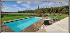 Longère property for sale, 313 m², 7 rooms, SAINT CYR SUR MENTHON (01). Outbuildings 550 m², swimming pool, 6.84 hectares
