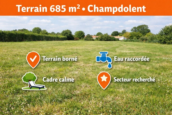 Terrain 685 m² – Champdolent – Environnement calme