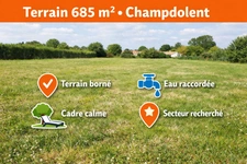 Terrain 685 m² – Champdolent – Environnement calme