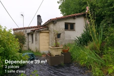 🏡 CHALAIS (16) Maison de ville à fort potentiel – 134 m² habitables + studio 39 m² – À rénover