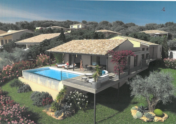  SARI SOLENZARA (20) MAISON 133m² TERRAIN de 772m² PISCINE A DEBORDEMENT - VUE MER 