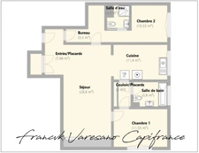 NOISY LE ROI appartement Familial 2 chambres plus espace bureau 84 m²  