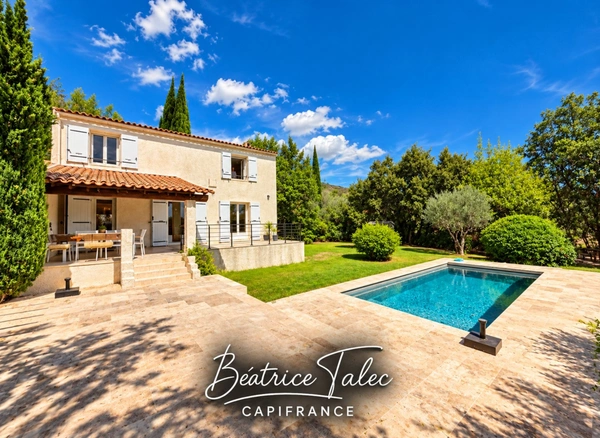 Maison 4 pièces, piscine, vue sur les vignes, Puyloubier, Provence, Montagne Sainte-Victoire, Bouches-du-Rhône, 