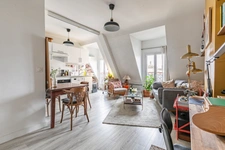 Appartement dernier étage, 2 pièces, Eglise des Batignolles