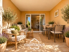 appartement REZ de JARDIN,résidence du lac, 31 m2, chambre ouverte, grande salle de douche rénovée , rangements, cave collective. 