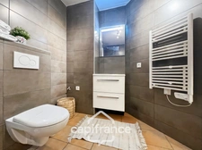 appartement REZ de JARDIN,résidence du lac, 31 m2, chambre ouverte, grande salle de douche, rangements, cave collective. 