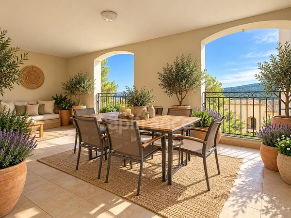 Domaine de Pont royal, BEL APPARTEMENT de 57 m2 1er étage avec ascenseur ,  deux chambres, terrasse vue dégagée, piscine en résidence.