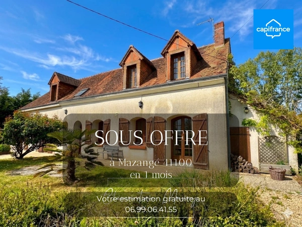 Propriété à vendre avec 2 hectares, 6 pièces,  piscine, dépendances et pré cloturé et équipé – Mazangé (41)