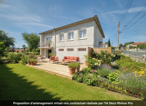 MAISON DE 100M² AVEC 4 CHAMBRES ET BEAU TERRAIN PLAT DE 1382M² ET POSSIBILITE DE DIVISION PARCELLAIRE SUR SECTEUR TRES CALME A UNIEUX