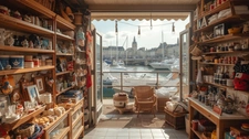Local commercial tous commerces sauf nuisances à vendre sur le Vieux-Port LA ROCHELLE (17) : coffee shop, boutique (souvenirs, vélo, etc.), petite restauration