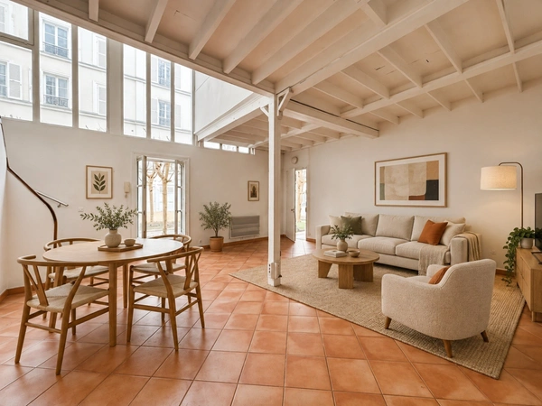 Paris 8ᵉ – Étoile / Champs-Élysées Appartement en duplex, esprit loft – 90 m² – Rez-de-chaussée