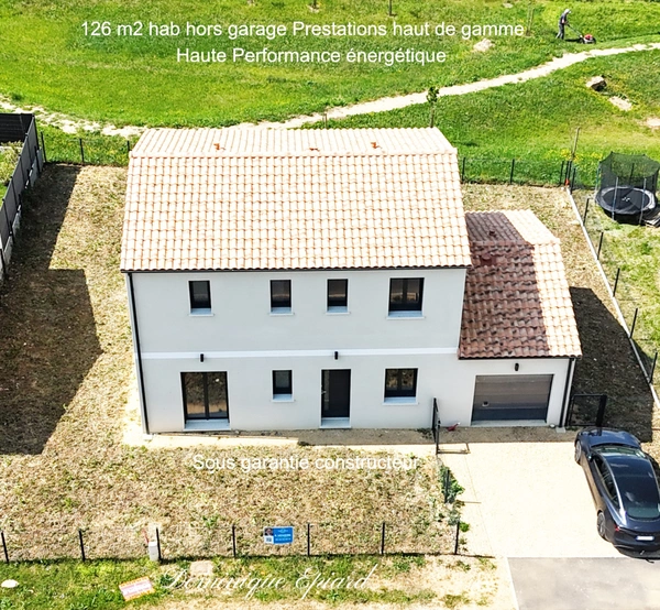Maison 126 m² sous garantie à Nouaillé-Maupertuis – DPE A, prestations haut de gamme, proche Poitiers CHU